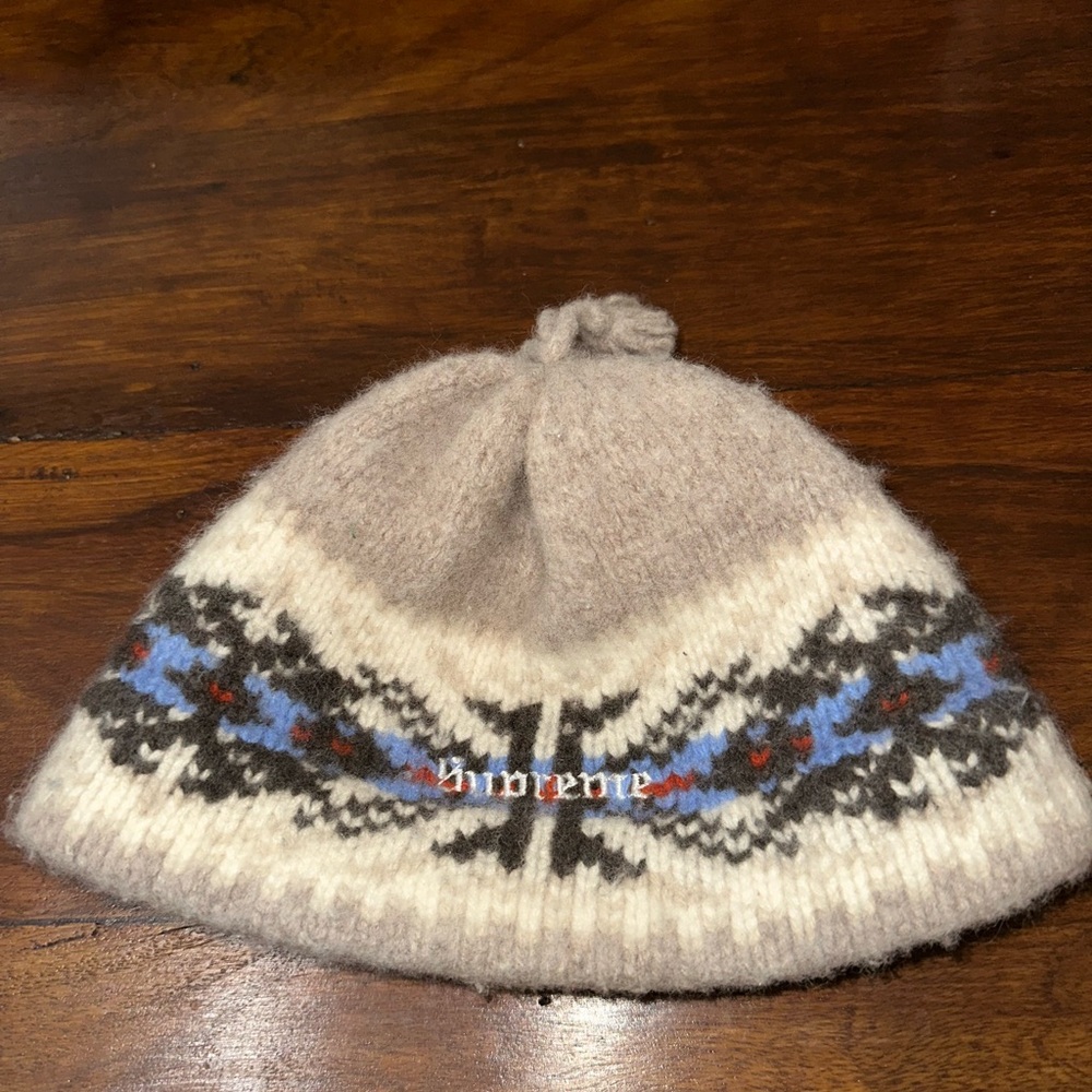 Supreme Kids Beanie - Gray and Blue